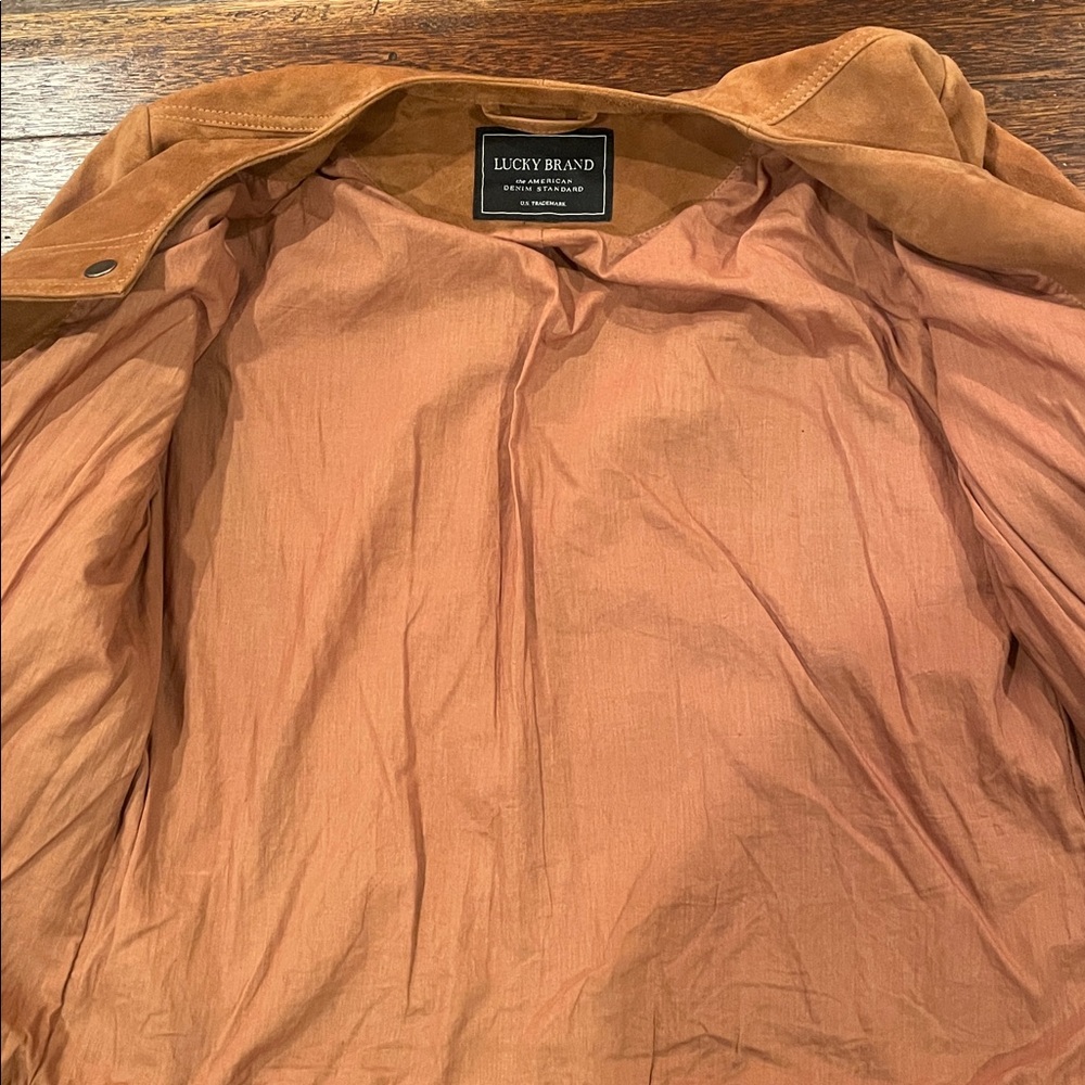 Lucky Brand Camel Suede Jacket Size M - Picture 5 of 13